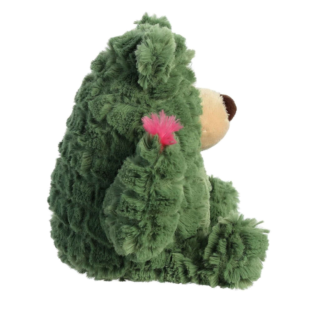 Aurora Cactus Kingdom Cactus Bear plush toy, green fuzzy 7.5-inch stuffed animal