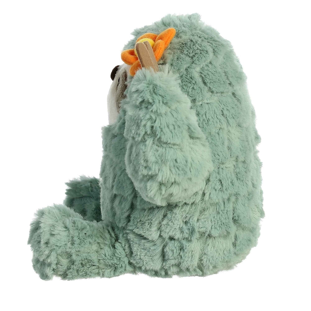 Aurora Cactus Kingdom sloth plush, mint green fuzzy stuffed animal toy