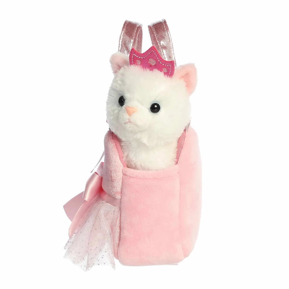 Aurora Fancy Pals Princess Kitty Tutu 7-inch plush, white cat in pink tutu with sparkly ears