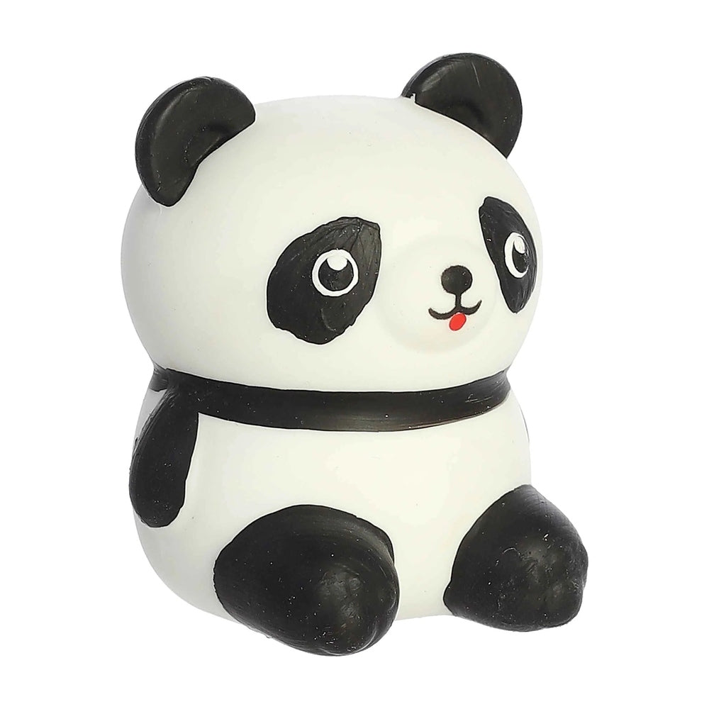 Aurora Marshmallow Panda stuffed animal, white plush with black ears and limbs, 3-inch toy
