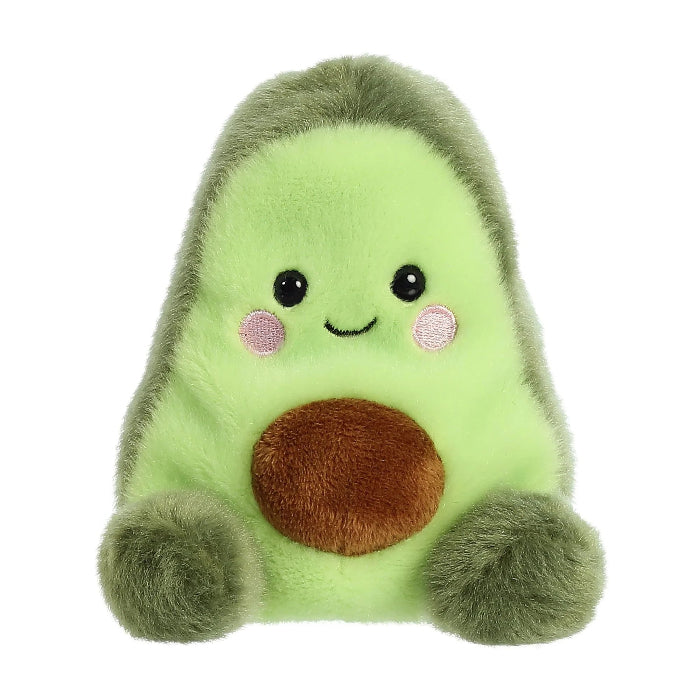 Palm Pals Airy Avocado stuffed animal plush by Aurora, lime green with brown seed and gray limbs