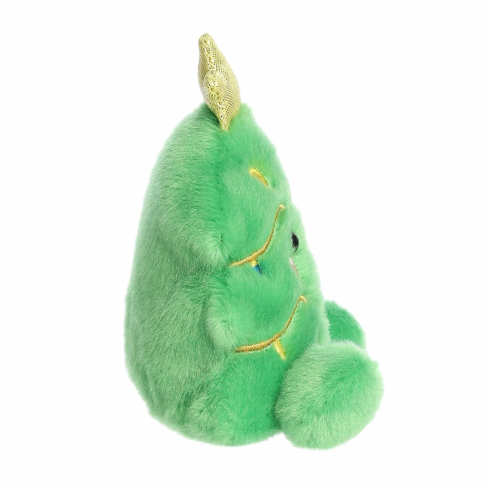 Aurora Palm Pals Douglas Christmas Tree plush toy, green with gold embroidery