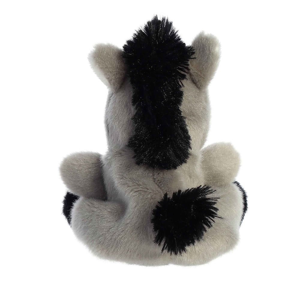 Aurora Palm Pals Eli donkey stuffed animal, gray plush with black mane and tail, 5-inch toy