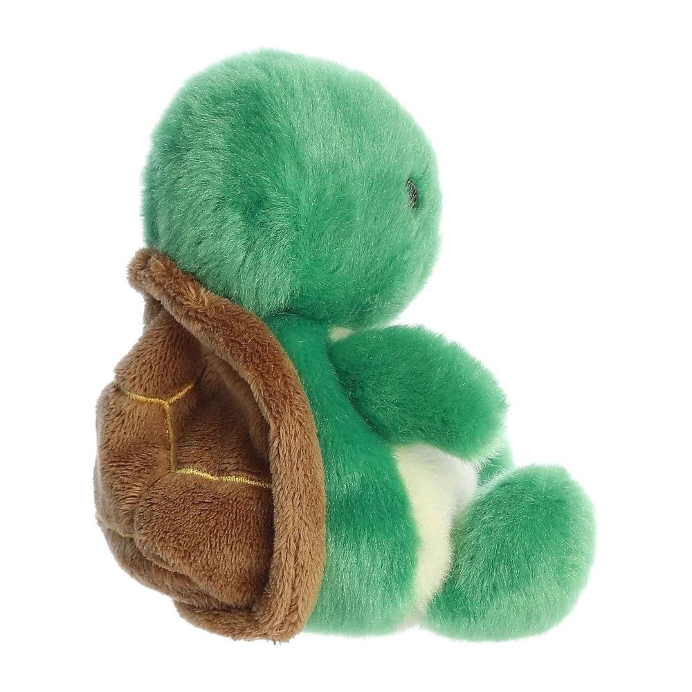 Aurora Palm Pals Honu sea turtle stuffed animal, green plush with brown shell, 5-inch toy