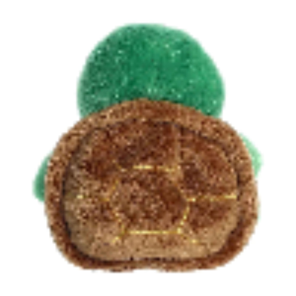 Stuffed animal Honu sea turtle by Aurora, green shell and brown underside, 5-inch plush