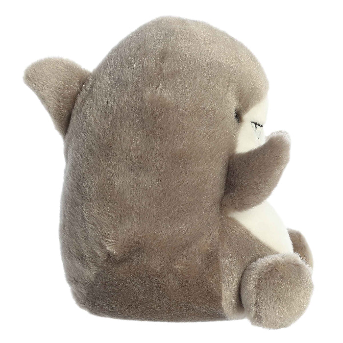 Aurora Palm Pals Shark stuffed animal, 8" brown plush with white belly