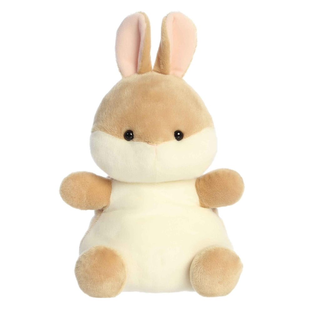 Ella Bunny plush toy, 13-inch tan and cream stuffed animal from Aurora Palm Pals

