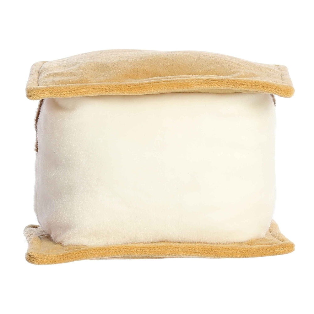 Aurora Palm Pals Toastee S'more plush, 8-inch cream body with tan fleece layers