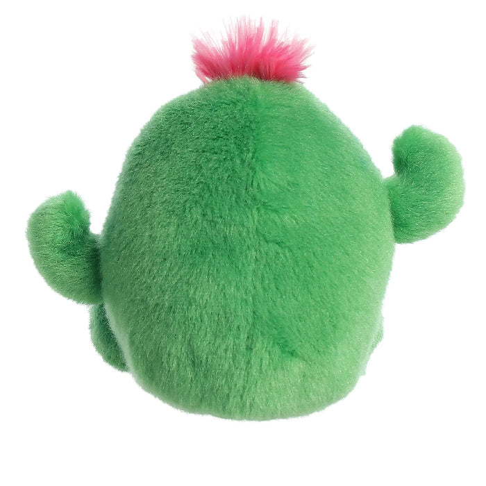 Cactus plush stuffed animal, Aurora Palm Pals Prickles, green with pink tuft, 5 inches