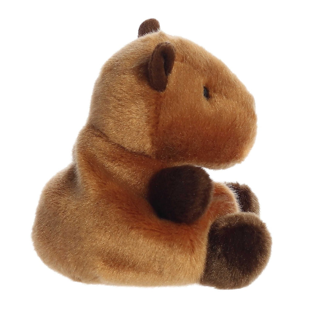 Stuffed Sid Capybara plush 5-inch, brown and tan, Aurora Palm Pals
