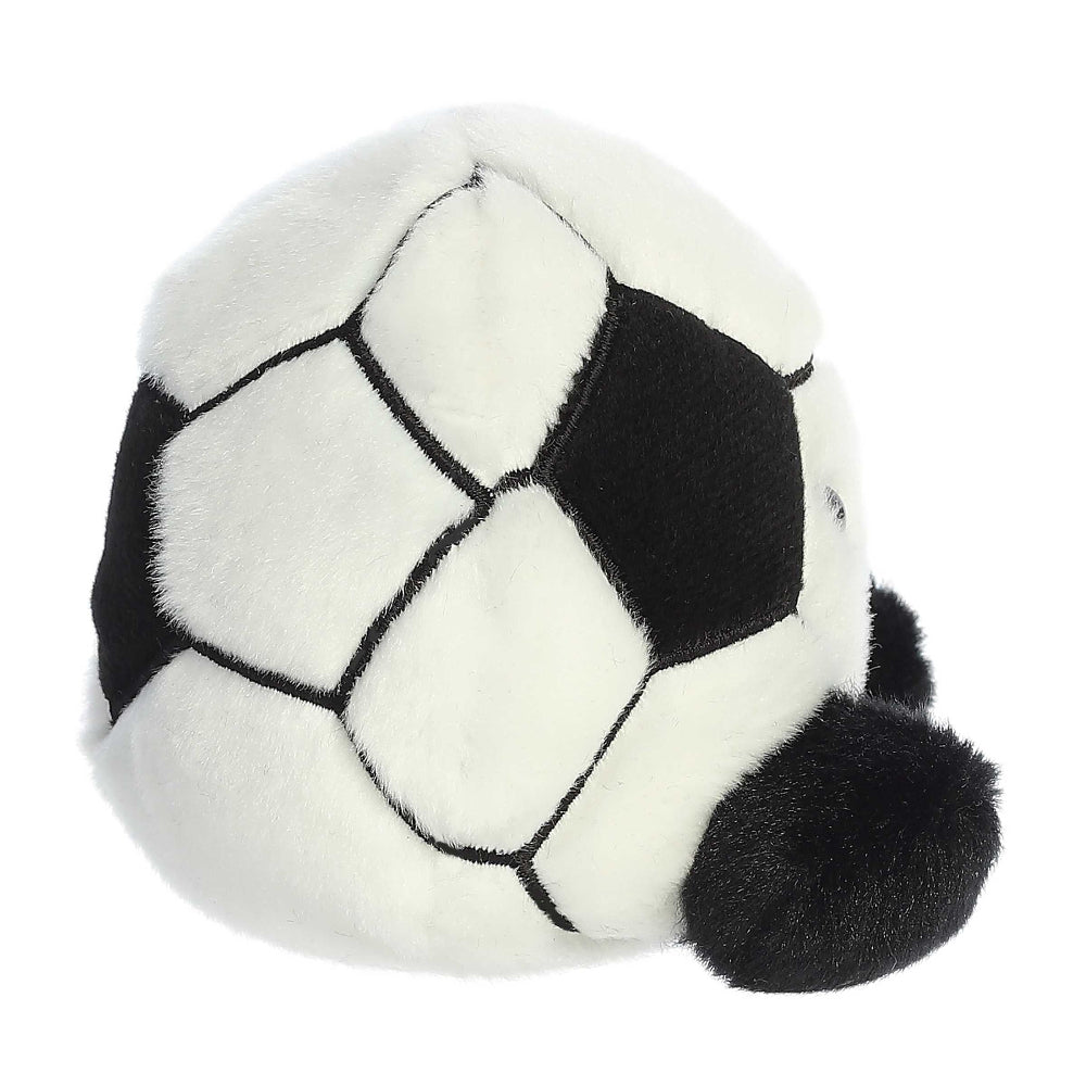 Aurora Palm Pals Striker 5in soccerball plush stuffed animal, white and black pattern
