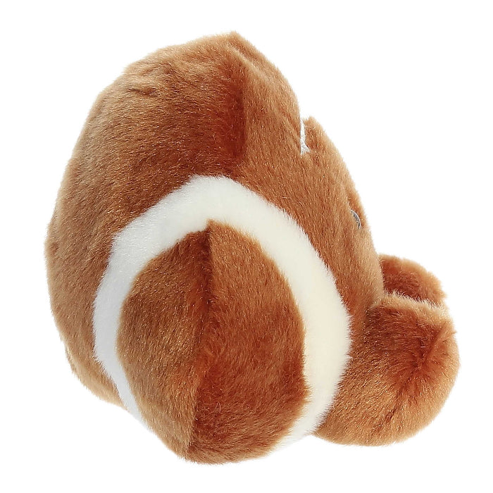 Aurora Palm Pals tackle football plush stuffed animal, 5-inch brown plush with white stripe