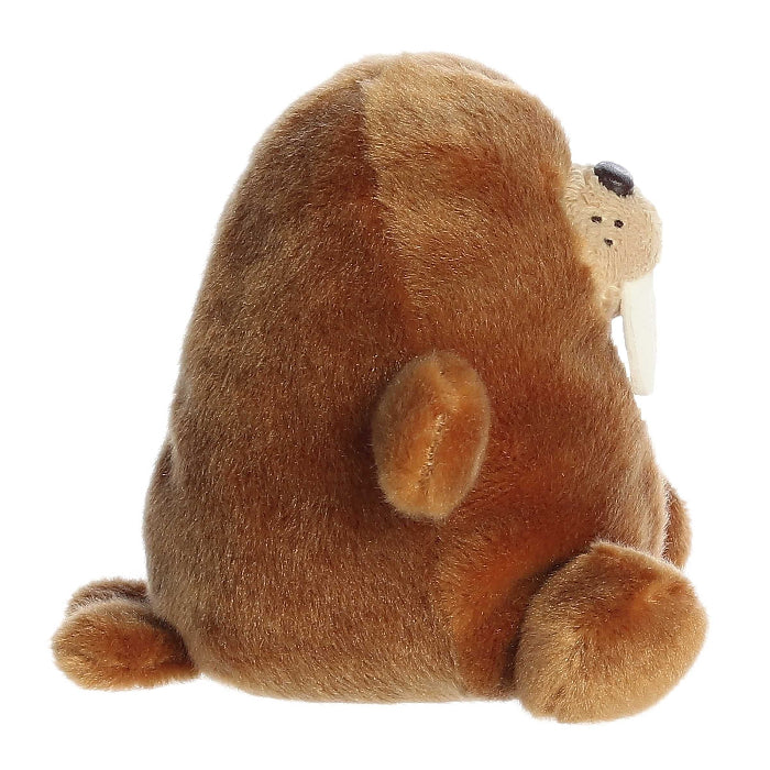 Aurora Palm Pals Waldo Walrus 5in plush stuffed animal with soft brown fur