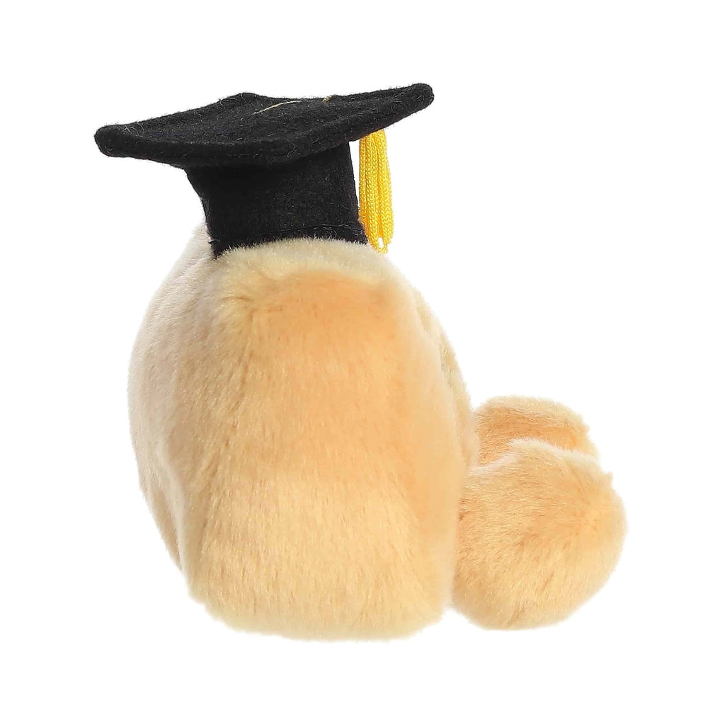 Aurora Palm Pals You Rule Ruler 5in tan plush toy wearing black graduation cap