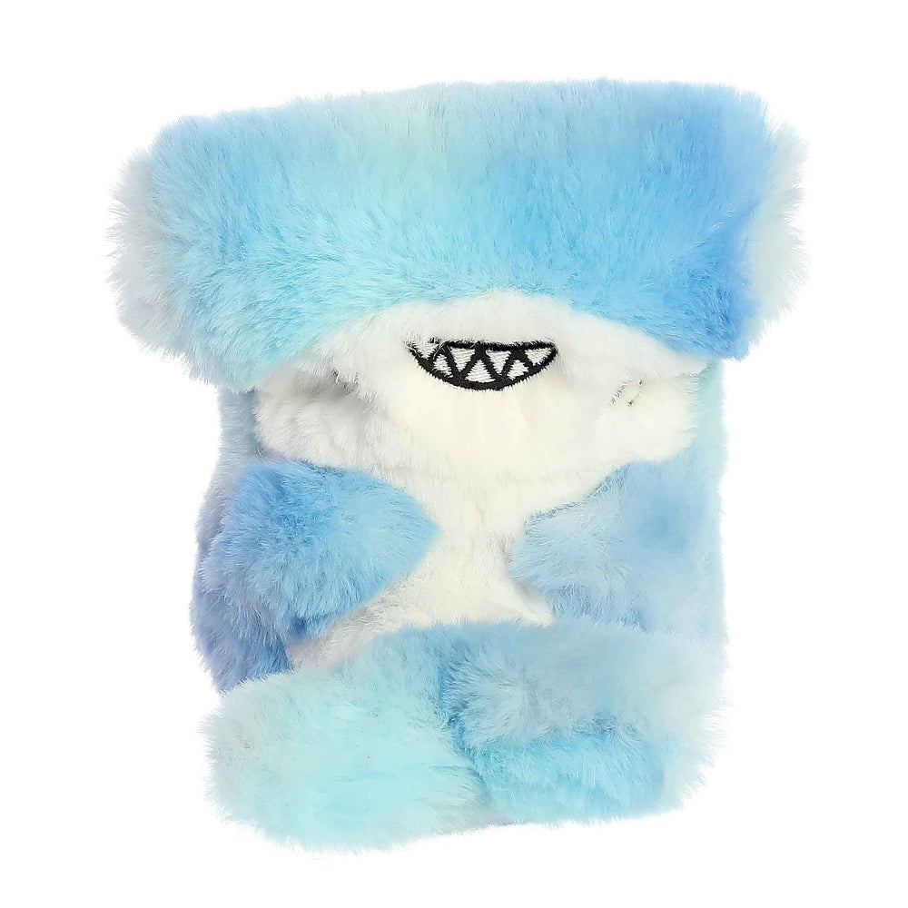 Aurora Hamish hammerhead shark plush, 5-inch blue and white stuffed animal