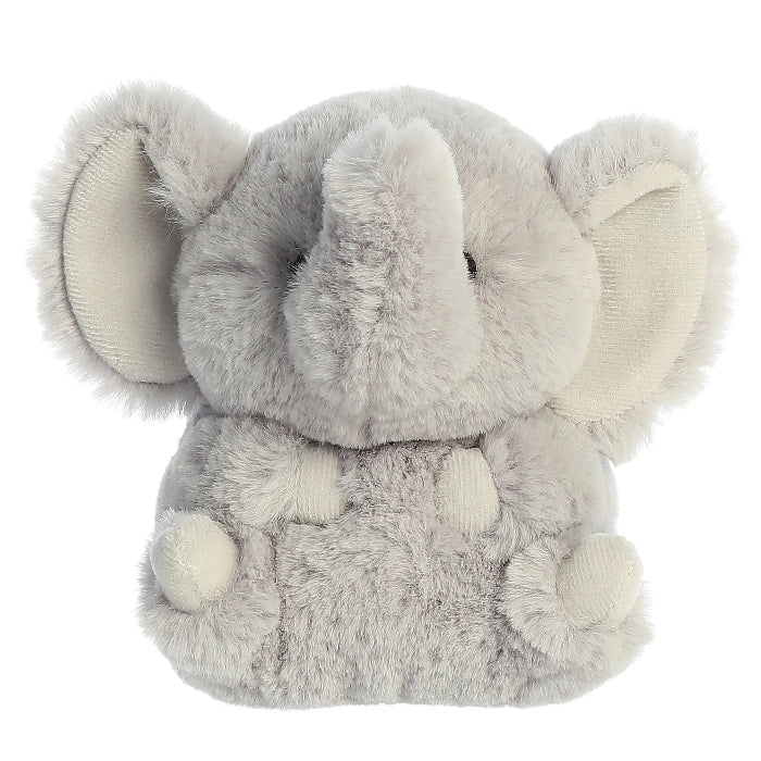 Aurora Rolly Pet Trumpeter Elephant plush stuffed animal, gray, 5-inch