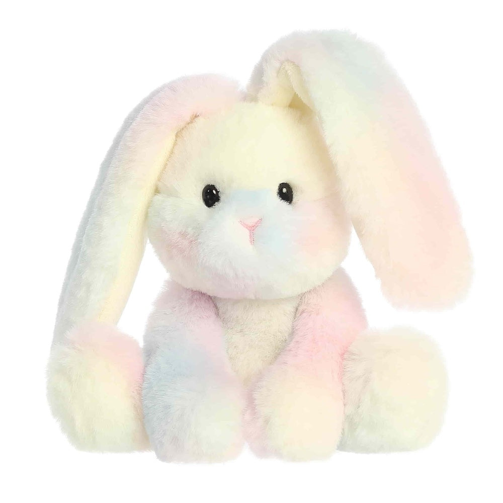 Aurora Spring Candy Cottontails plush bunny, 11.5 in, pastel rainbow soft fur stuffed animal