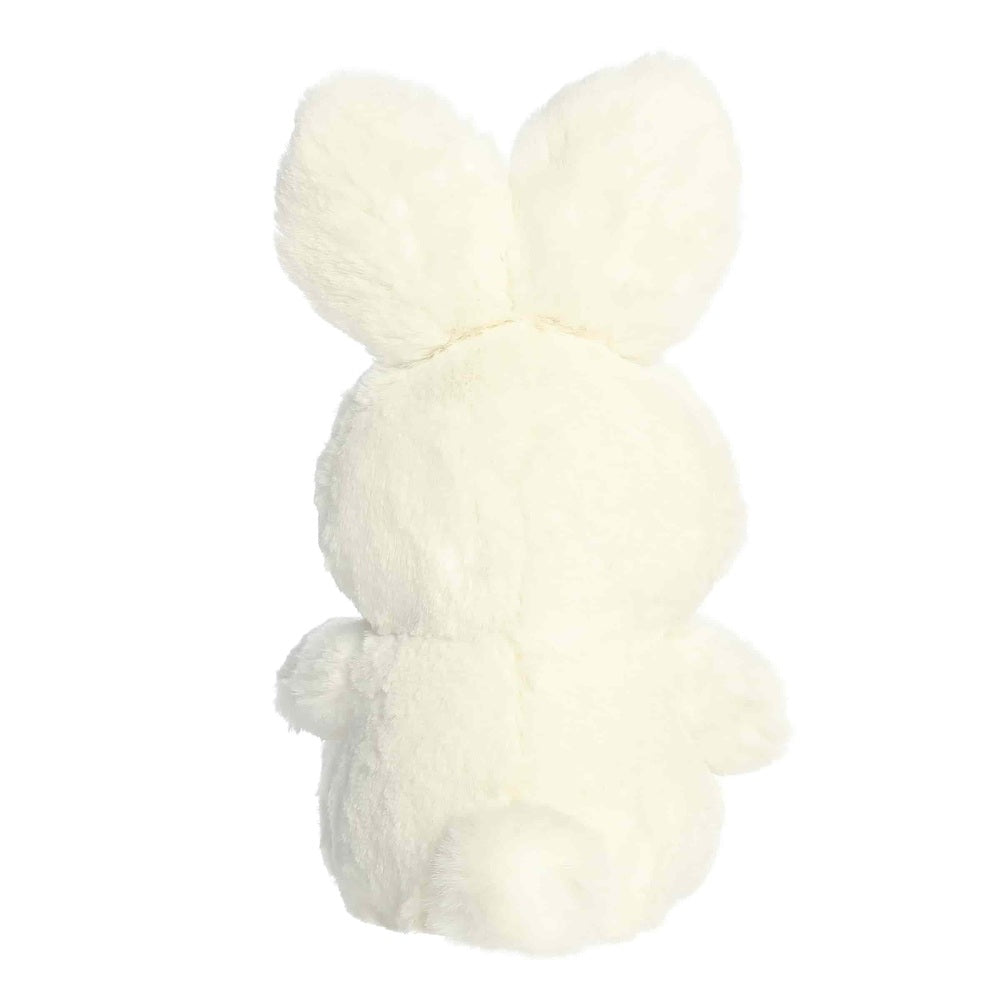 Aurora Spring Confections 9" plush bunny toy, white fluffy fur with long ears