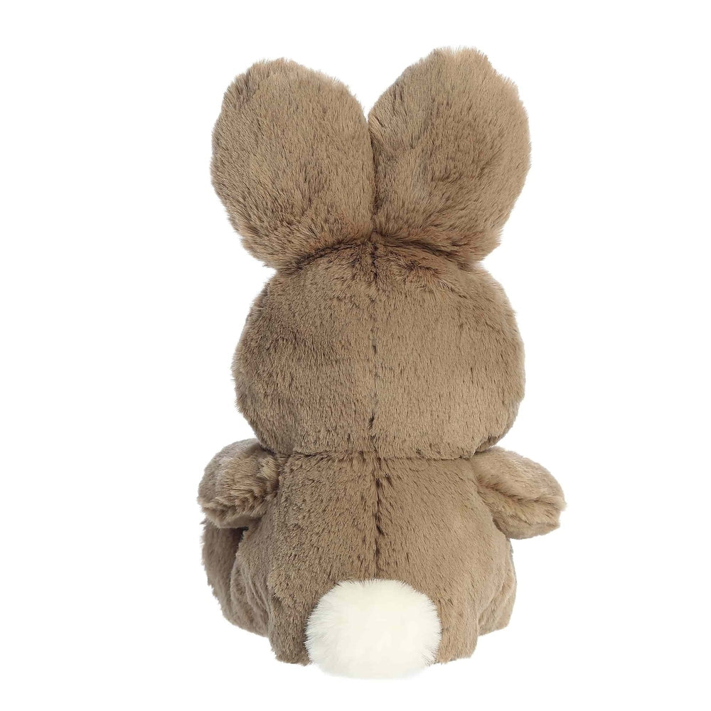 Aurora Spring Confections 9in plush bunny from behind, soft brown fur with white tail