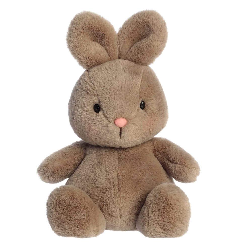 Aurora Spring Dumplin plush bunny stuffed animal in soft brown fur with pink nose