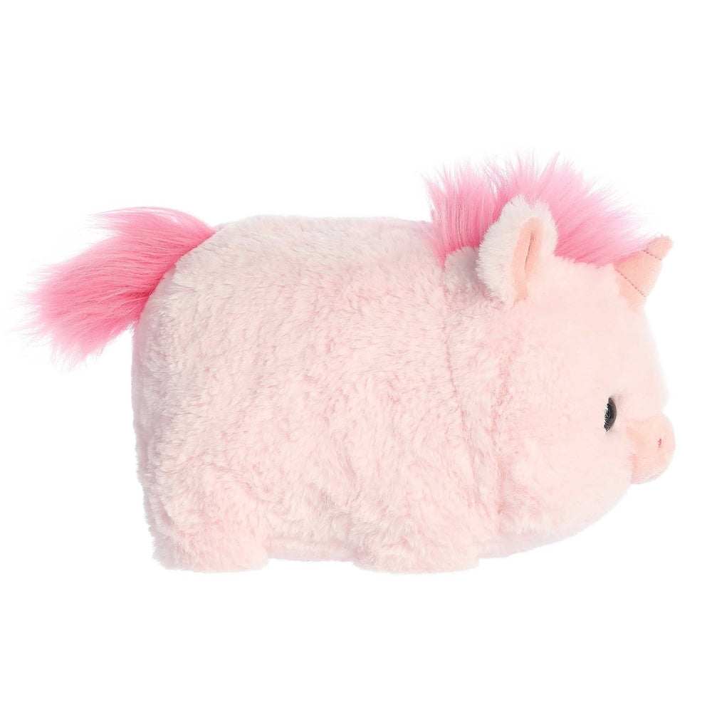 Aurora Spudsters Bubblegum Unicorn plush stuffed animal with soft pink fur and bright pink mane