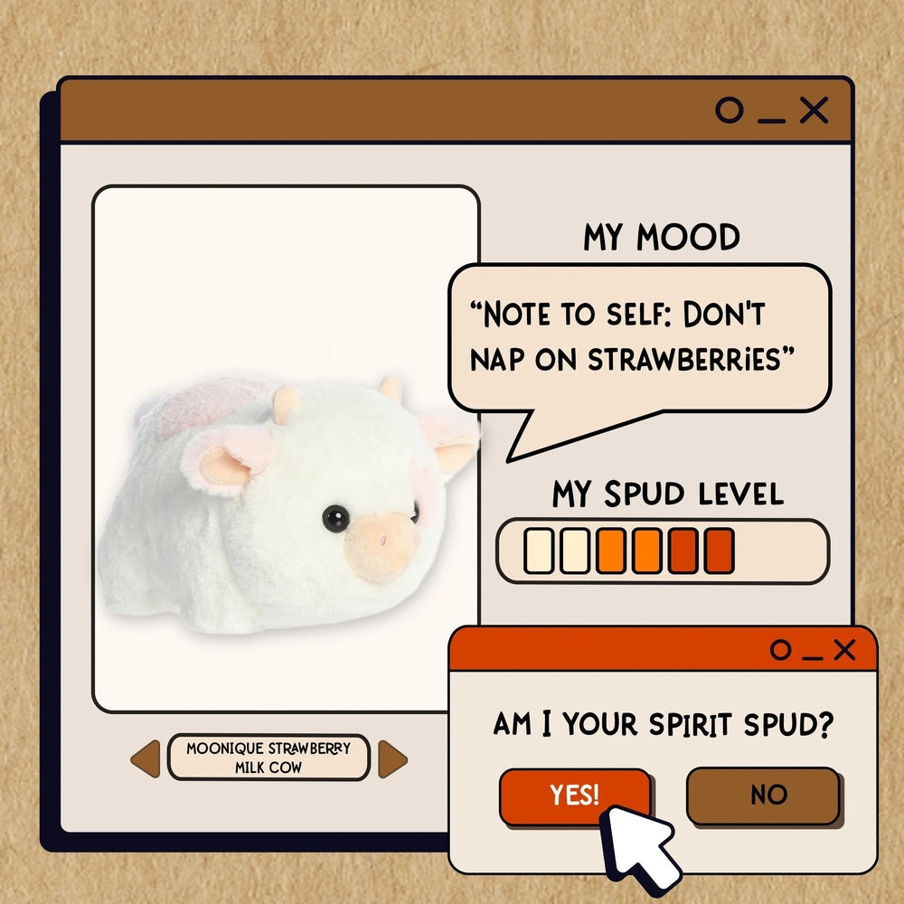 Aurora Spudsters Moonique Strawberry Milk Cow 10"