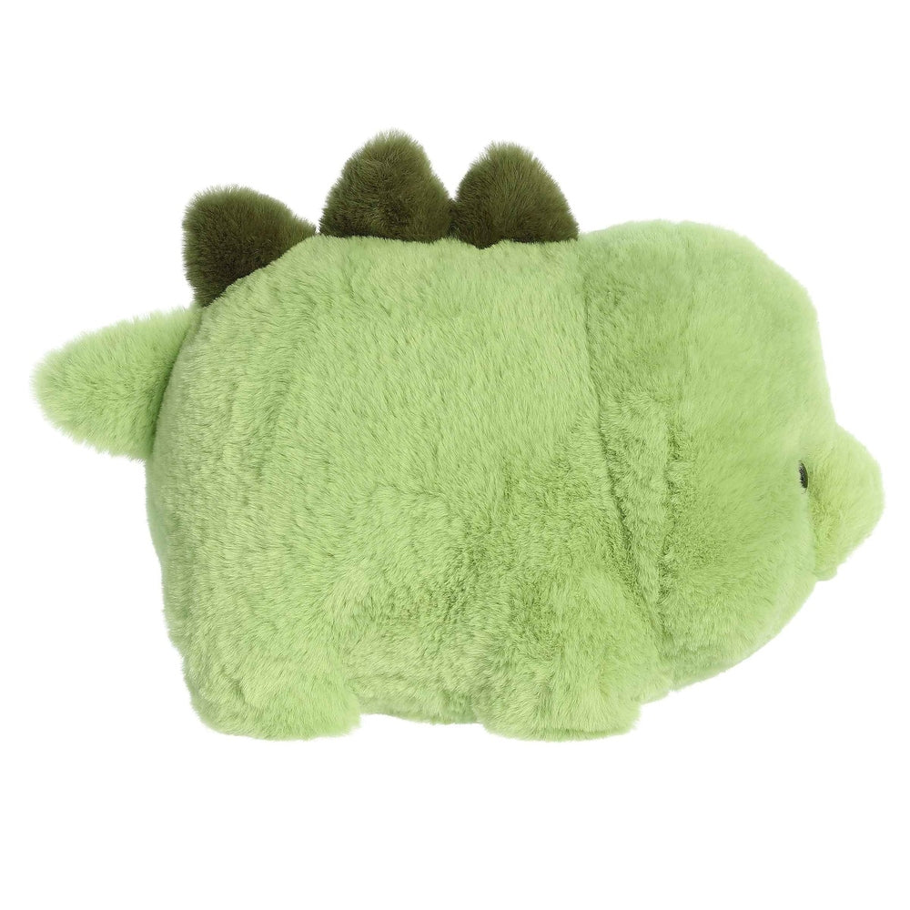 Aurora Spudsters Stevie Stegosaurus 10" lime-green plush with brown plates, a soft cuddly stuffed toy