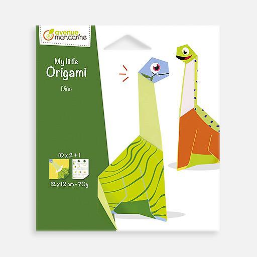 Origami kit My Little Origami Dino set with two colorful paper dinosaurs, Avenue Mandarine