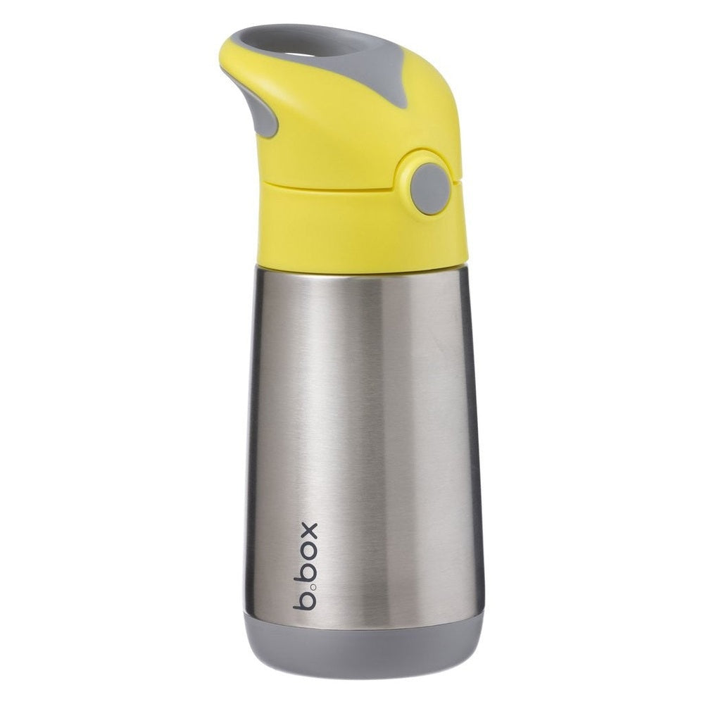 B.BOX Insulated bottle with stainless steel body and yellow and gray cap