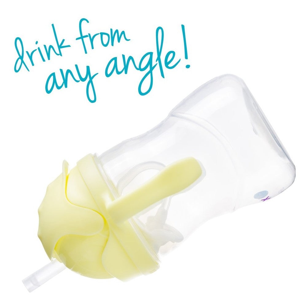 B.BOX New Sippy Cup Gelato Edition clear bottle with yellow silicone spout lid