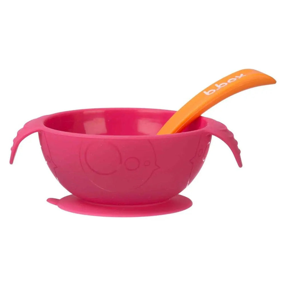 B.Box Silicone First Feeding Set (Suction Bowl And Spoon)