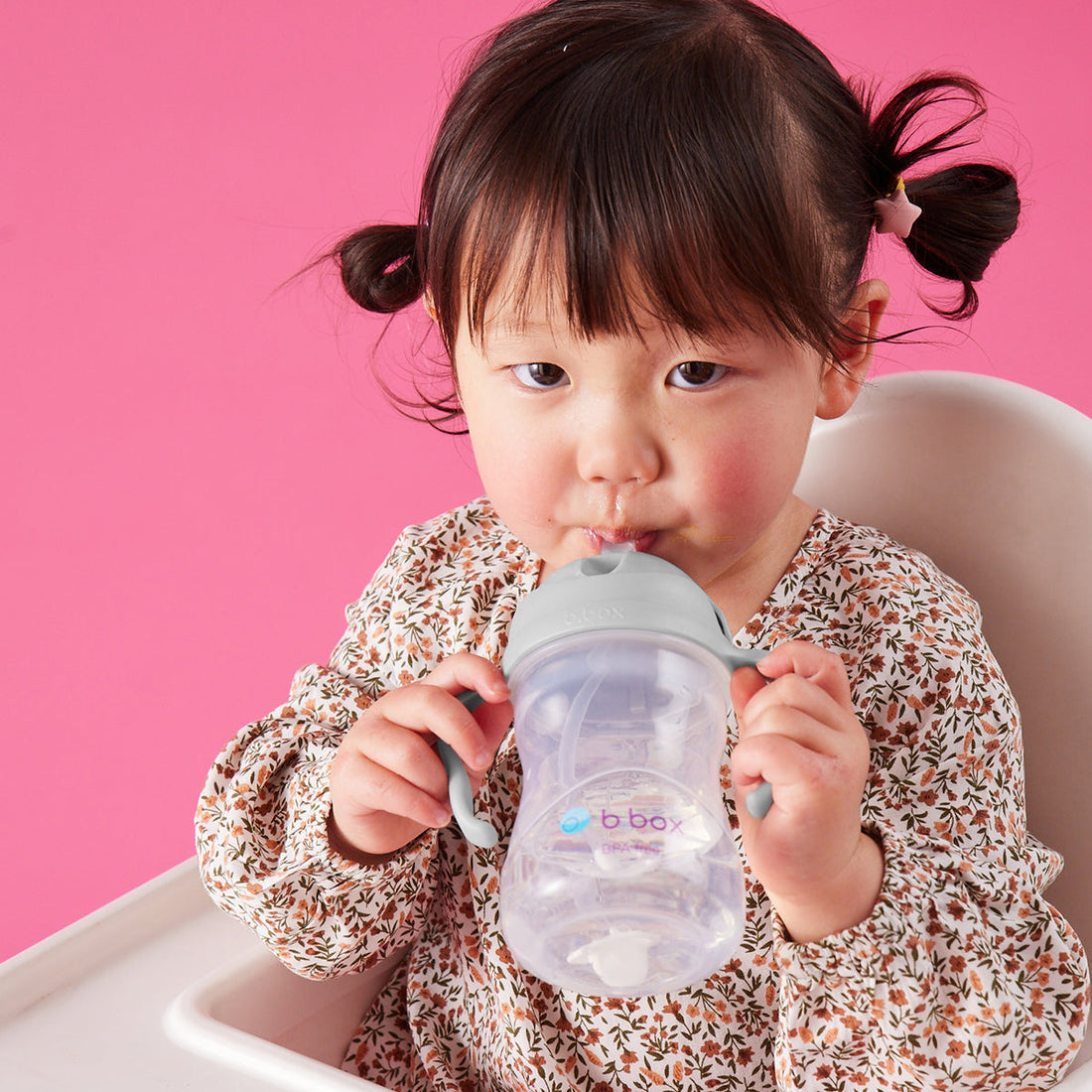 B.Box Sippy Straw Cup 240ml in Sage with weighted straw and easy-grip handles – image 15