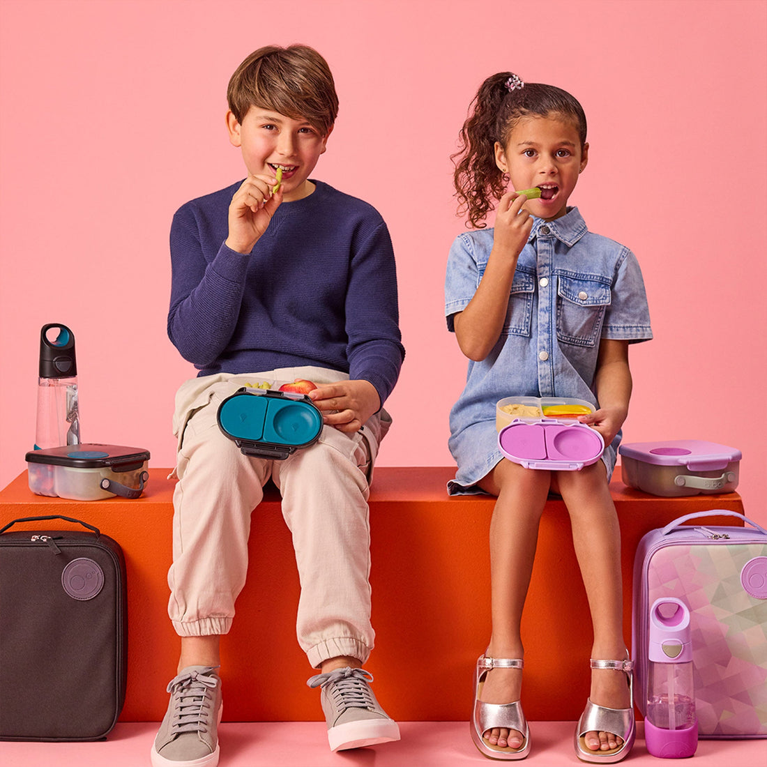 B.Box Snackbox in Sugar Plum with leak-proof snack compartments – image 6