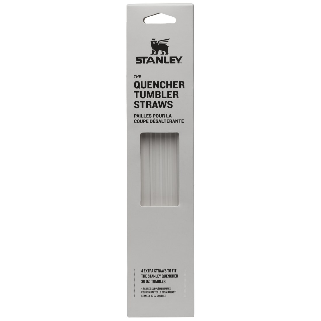 Stanley 30 oz Quencher Straw Replacement 4pk - Clear front packaging