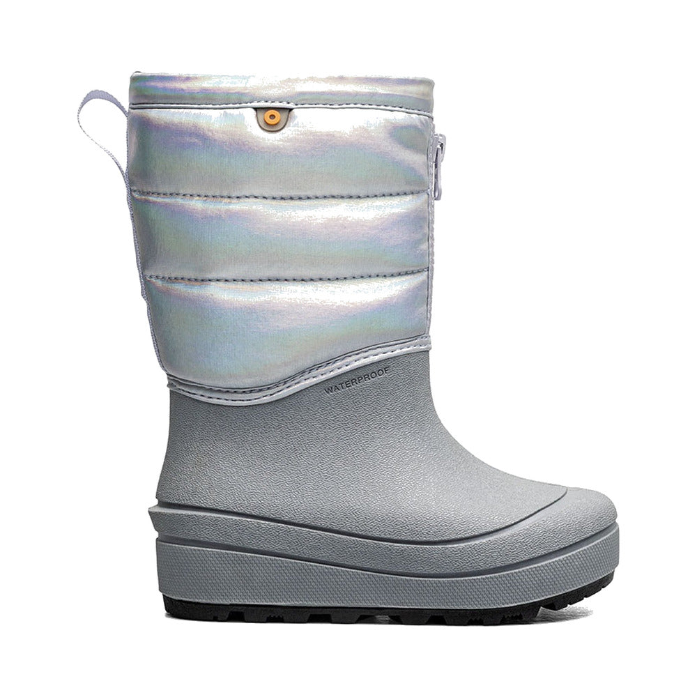 BOGS Kids Snow Shell Zip Holographic Silver Winter Boots - Silver