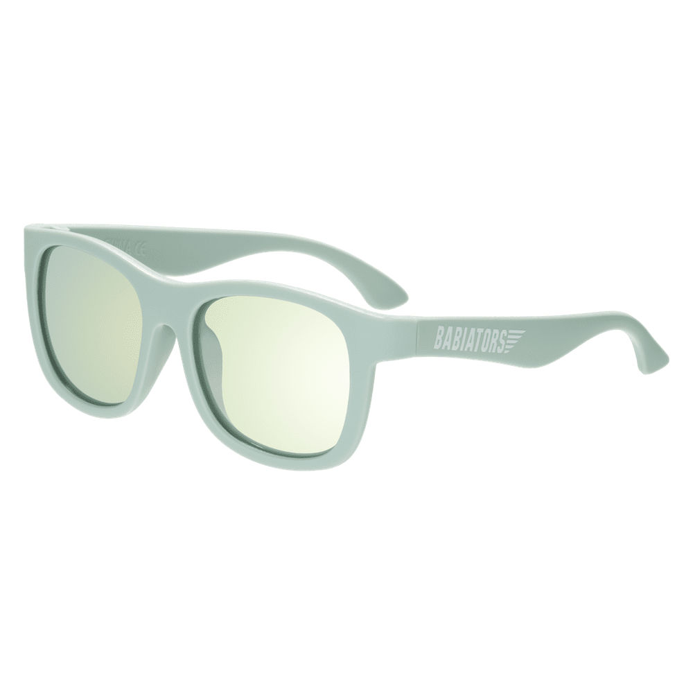 Babiators Navigator polarized sunglasses in sea foam for kids, blue frame