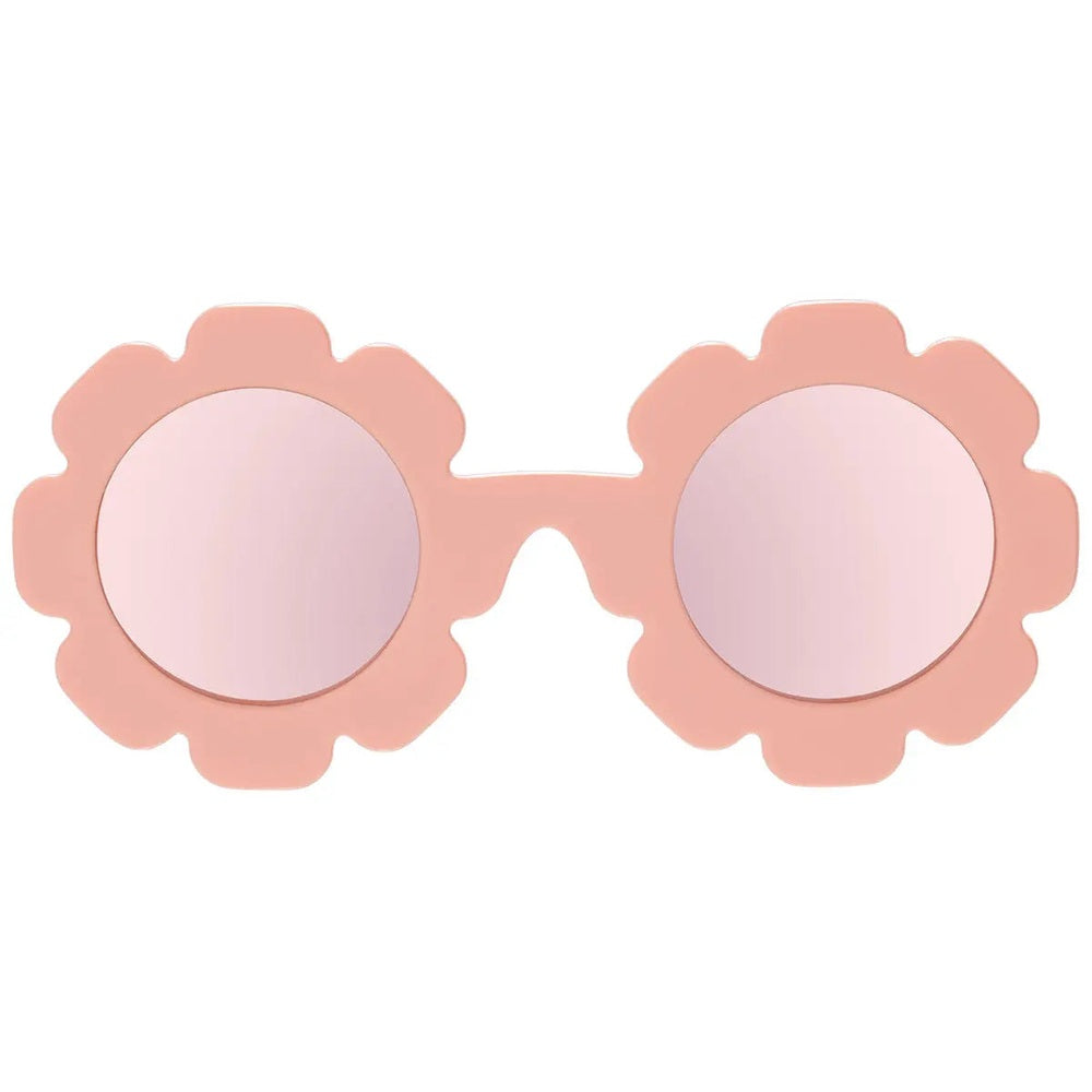 Babiators Flowers Shape Polarized Sunglasses Peachy Pink, 2-pack, twin peachy flower frames with polarized lenses