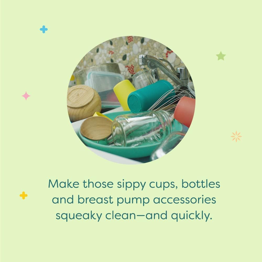 Babyganics foam dish and bottle soap, frag-free, 3.38 oz bottle, baby-safe cleaner