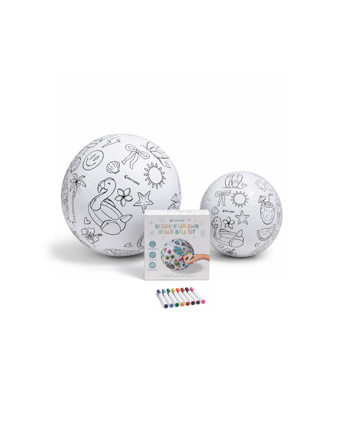 Cherrypick Design Your Own Beach Ball Kit with two balls and markers