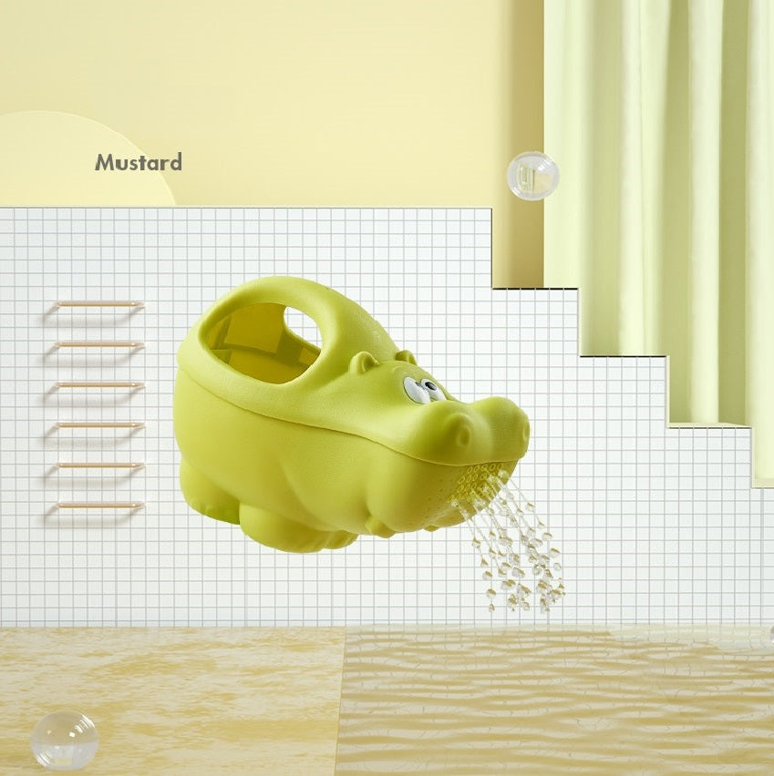 BC Babycare Hippo Bathing Cup, yellow plastic bath toy for joyful bath time