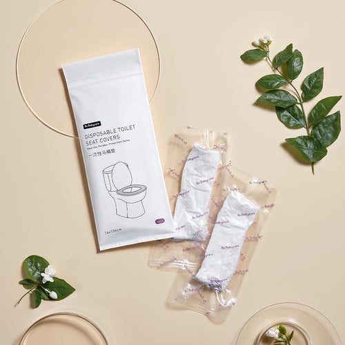 BC Babycare disposable toilet seat covers, white, individually wrapped for travel use