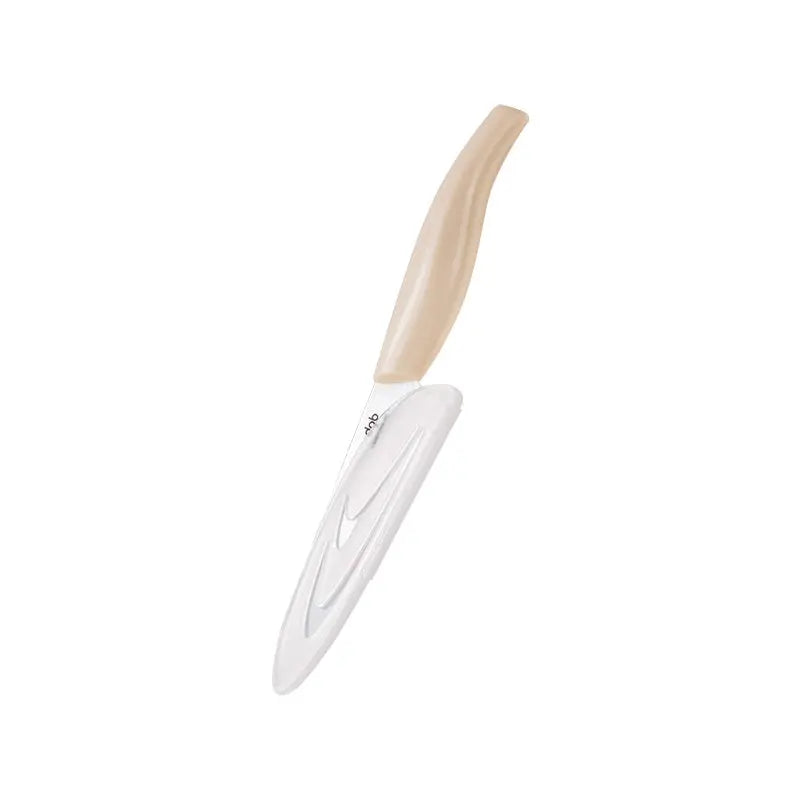 BC Babycare Food Ceramic Knife S with beige ergonomic handle and white ceramic blade