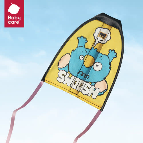 BC Babycare Kite Launcher Toy yellow with blue cartoon character for outdoor toddler play