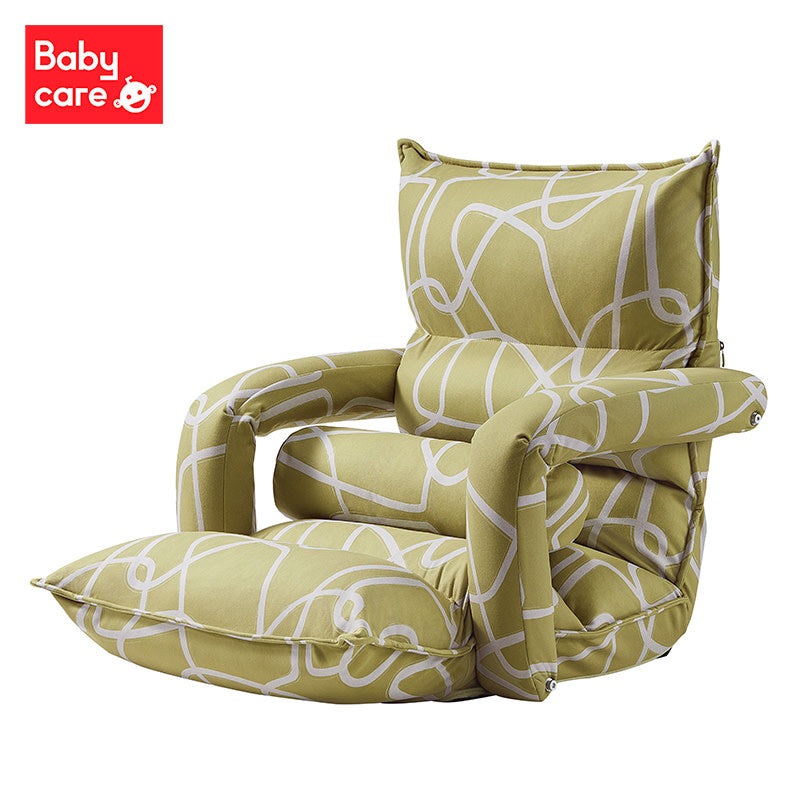 Nursing chair BC Babycare latex-stuffed, adjustable, lime green with white abstract pattern