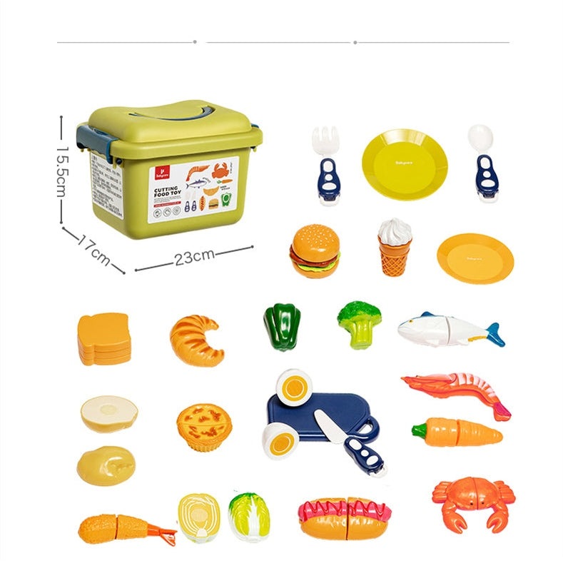 BC Babycare Little Cooker Toy Set Little Chef, 39pcs with play food, utensils and plates