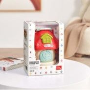 BC Babycare Mushroom House Toy in box; red mushroom cap with light blue base.