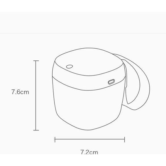 BC Babycare Portable UV Sterilizer, white compact device with strap, 7.6cm tall, 7.2cm wide