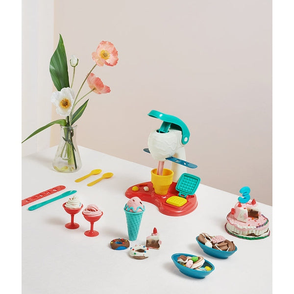 Bc Babycare Rice-Based Playdough Toy Set Ice Cream Party