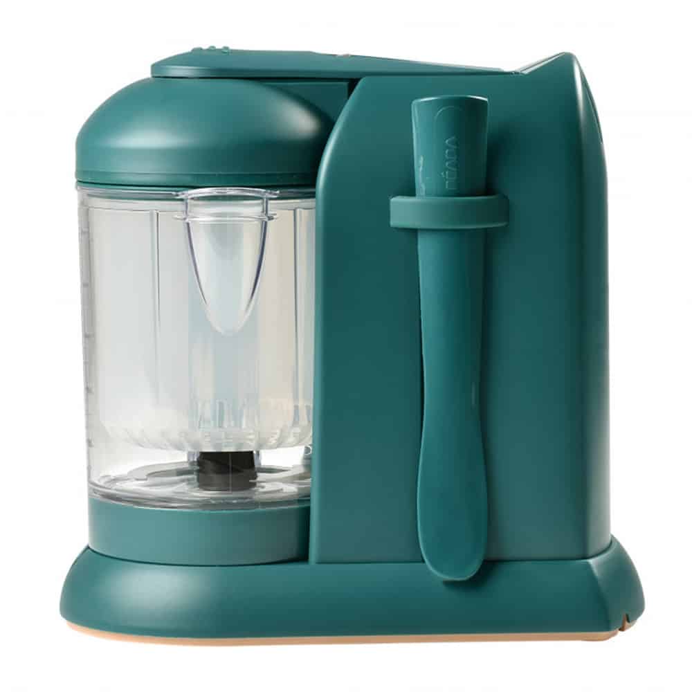 BEABA Babycook Solo baby food maker in pine green with clear jar