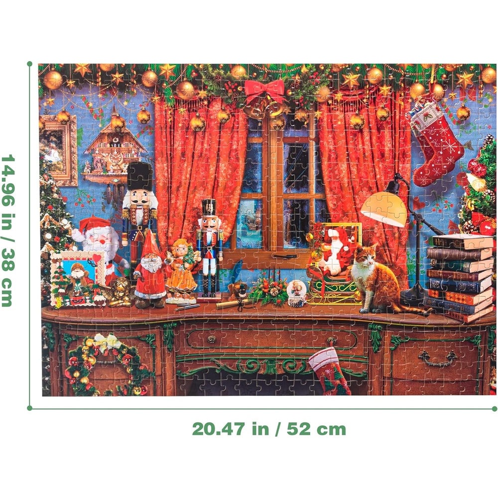 Becko 500-piece Christmas Nutcracker jigsaw puzzle, BABY ENROUTE brand, festive scene with nutcrackers